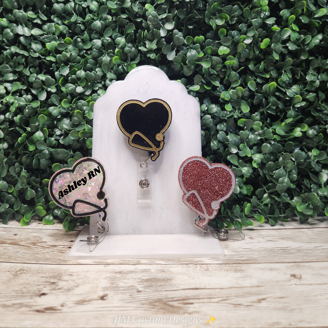 Stethoscope Heart Badge